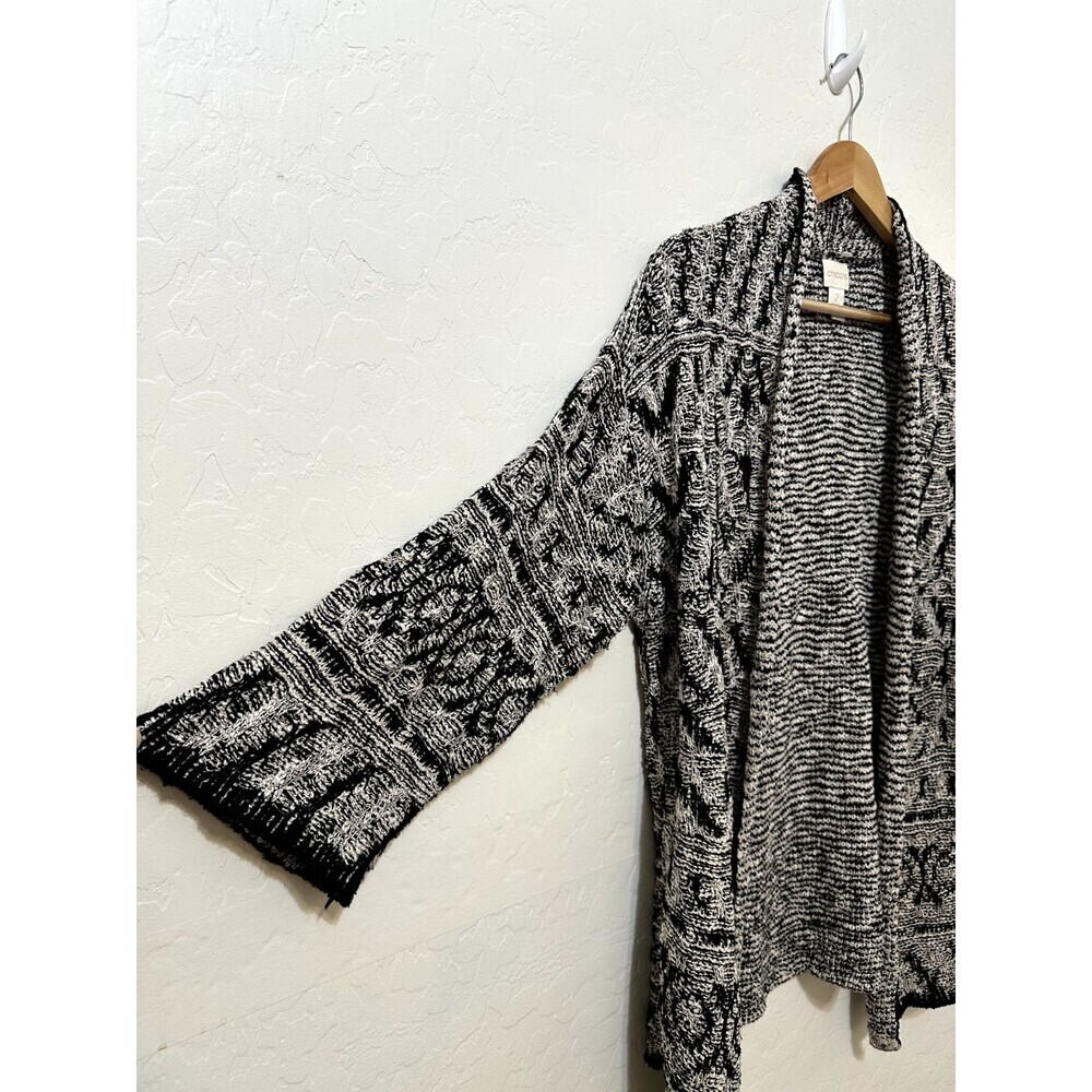 Chicos Womans Open Front Knit Cardigan Size 2X Aztec Southwestern Tribal Artsy - Picture 6 of 11